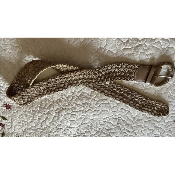 Susan Graver Woven Tan Belt - Picture 2 of 8